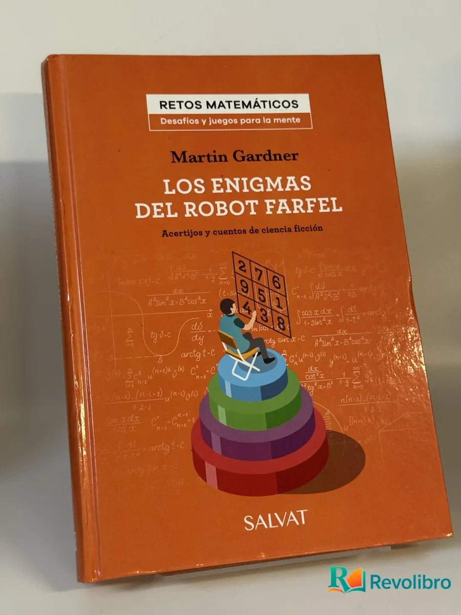 Portada de Los Enigmas del Robot Farfel de Martin Gardner, libro de segunda mano