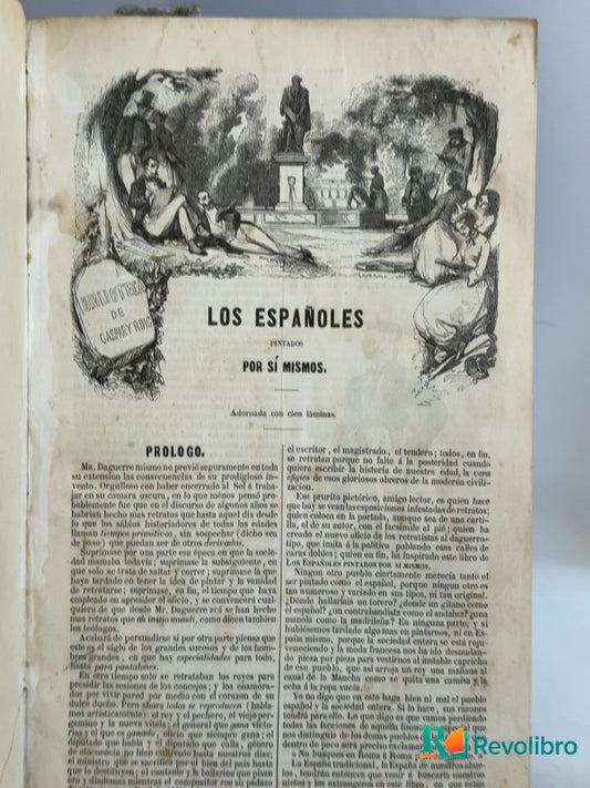 Portada de Los españoles pintados por sí mismos de Varios autores, libro de segunda mano