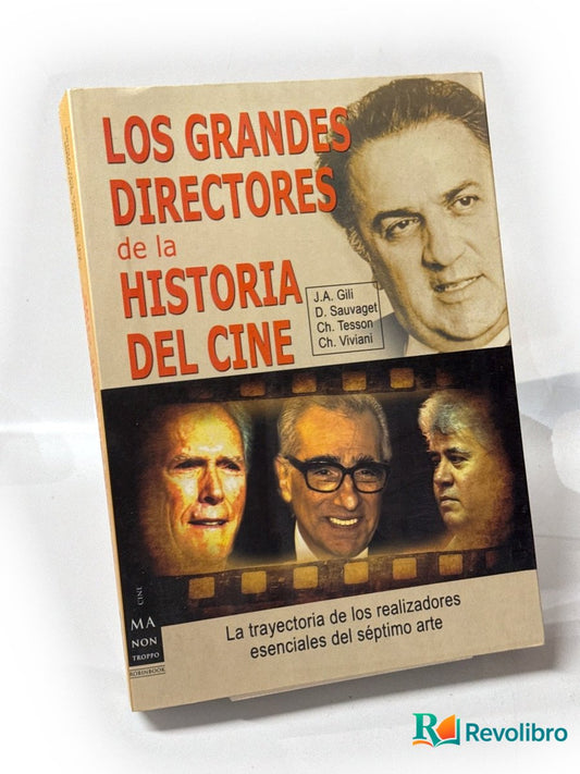 Portada de Los grandes directores de la historia del cine de J. A. Gili, libro de segunda mano