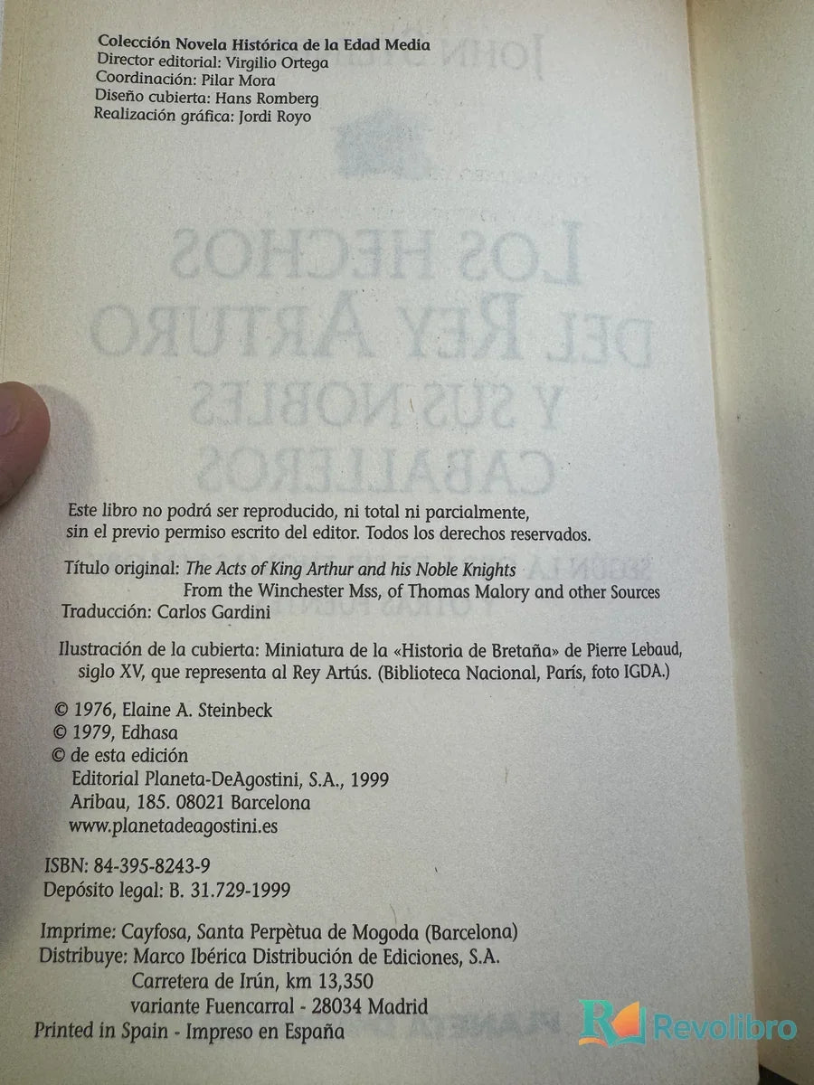 Foto 2 de Los Hechos del Rey Arturo de John Steinbeck, libro de segunda mano