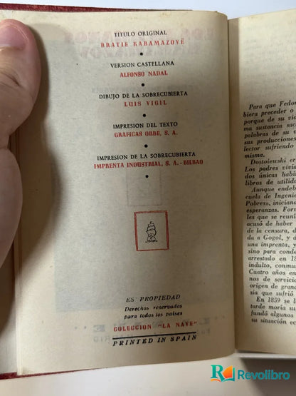 Foto 2 de Los Hermanos Karamazov de Fiódor Dostoyevski, libro de segunda mano