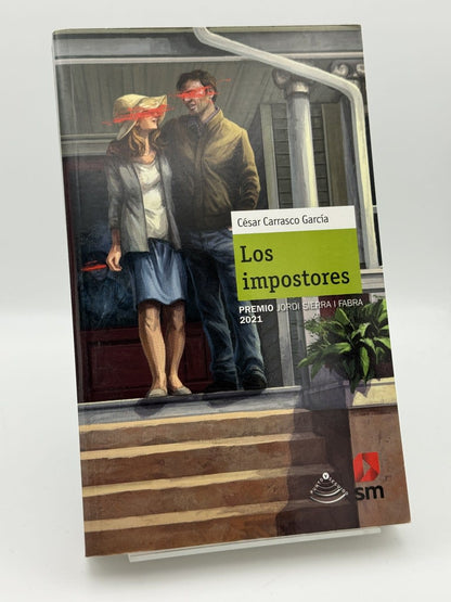 Portada de Los impostores de César Carrasco, libro de segunda mano