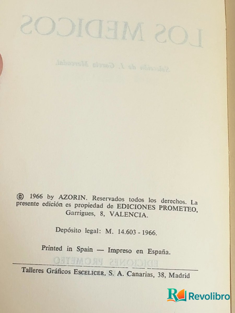 Foto 3 de Los médicos - 1ª edición de Azorín, libro de segunda mano