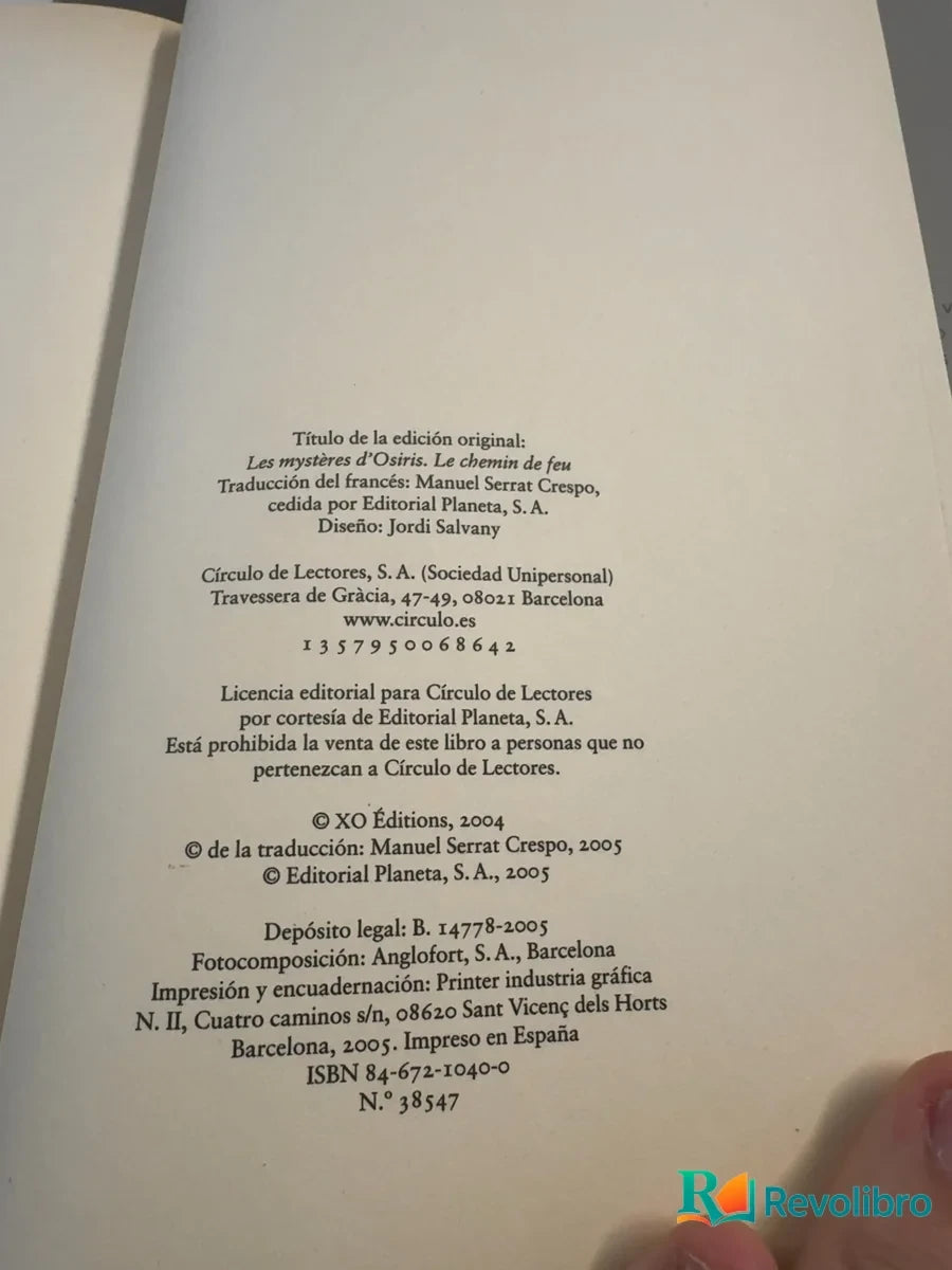 Foto 3 de Los misterios de Osiris III El camino de fuego de Christian Jacq, libro de segunda mano