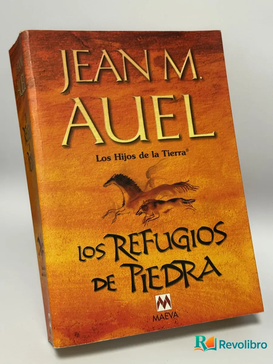 Portada de Los Refugios de Piedra de Jean M. Auel, libro de segunda mano
