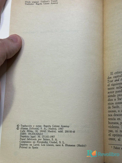 Foto 2 de Los Viajes de Gulliver de Jonathan Swift, libro de segunda mano