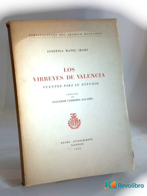 Portada de Los virreyes de Valencia - 1ª edición de Josefina Mateu Ibars, libro de segunda mano