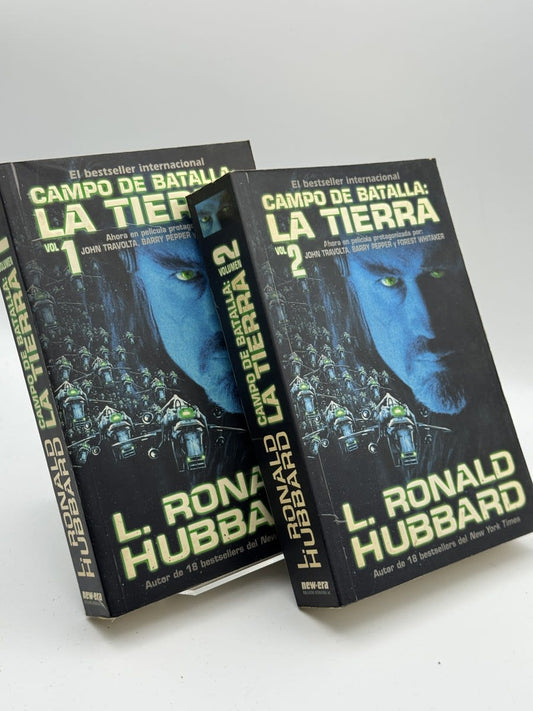 Lote 2 volúmenes: Campo de batalla: La Tierra 1 y 2 - L. Ronald Hubbard - Portada