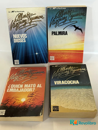Portada de Lote 4 libros de A. Vázquez-Figueroa, libro de segunda mano