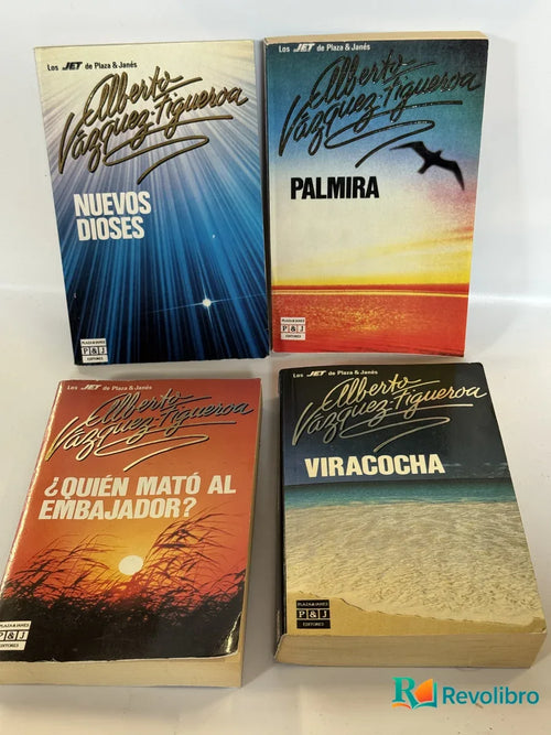 Portada de Lote 4 libros de A. Vázquez-Figueroa, libro de segunda mano