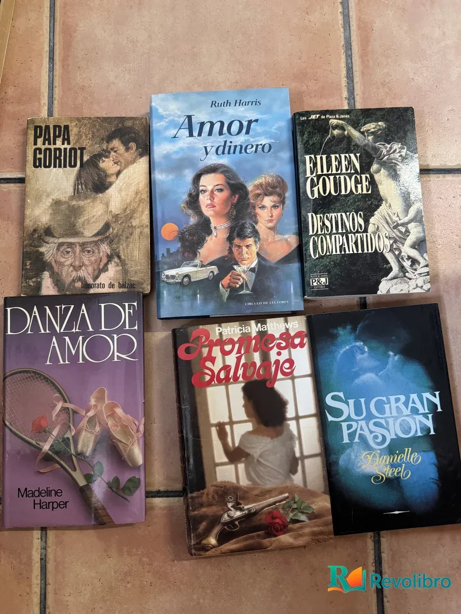 Portada de Lote 6 libros novela de Varios autores, libro de segunda mano