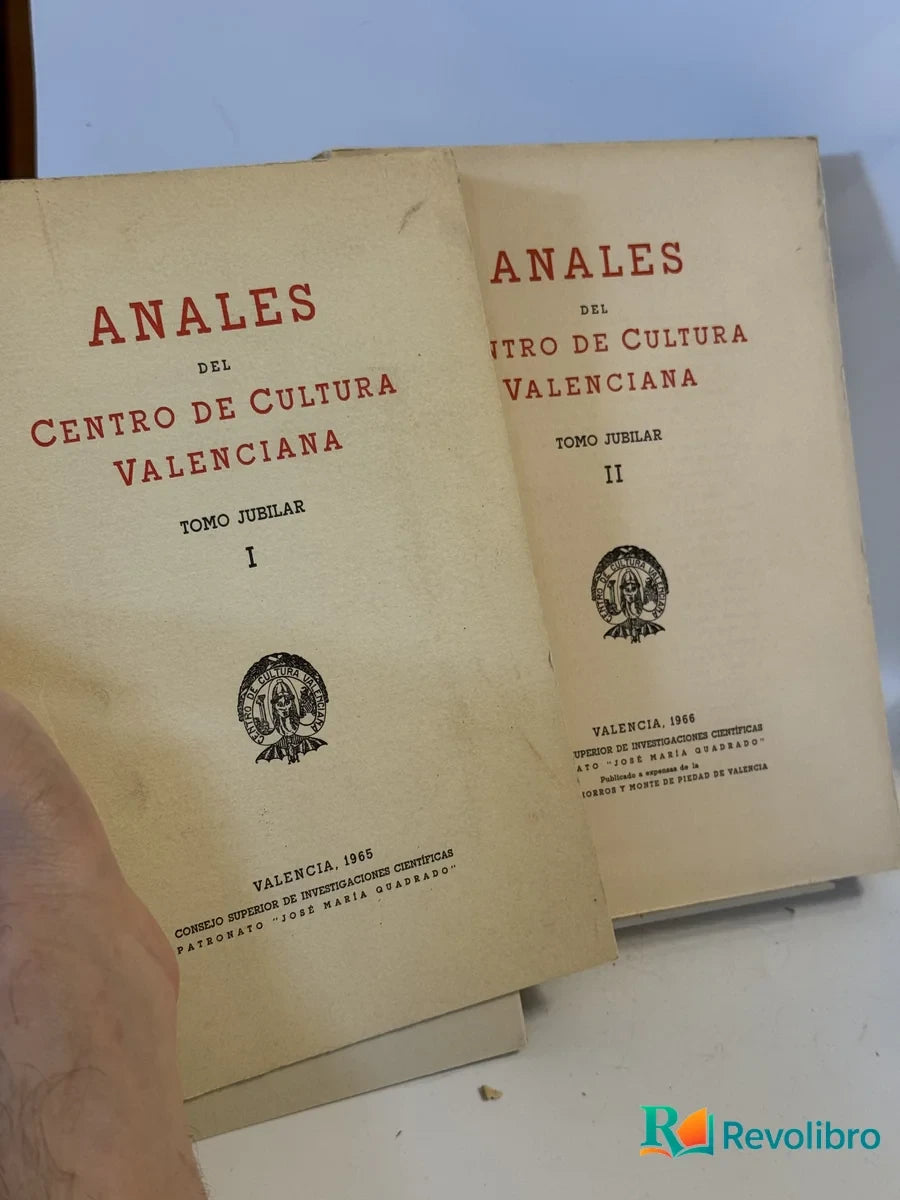 Portada de Lote Anales del Centro de Cultura Valenciana 2 tomos de No disponible, libro de segunda mano