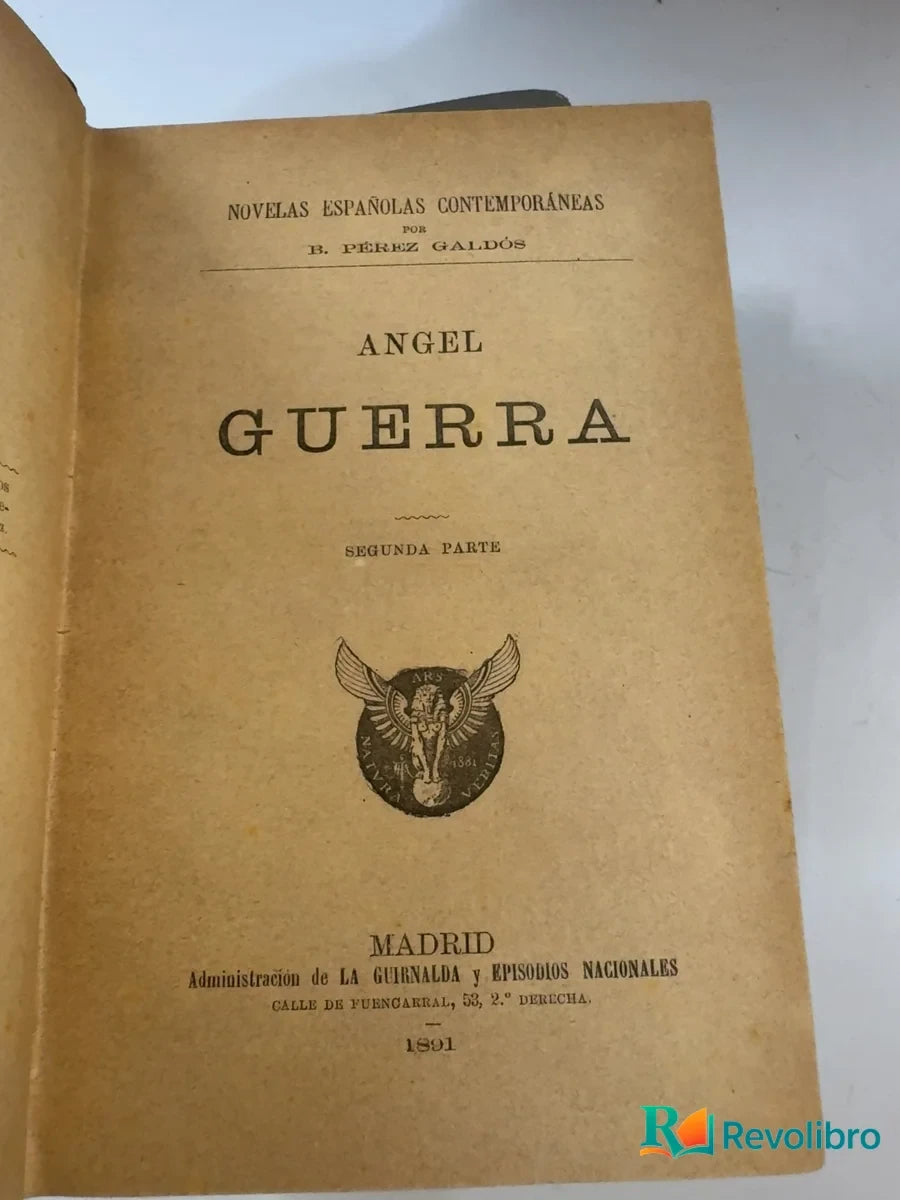 Foto 3 de Lote Ángel Guerra 2 tomos de B. Pérez Galdós, libro de segunda mano