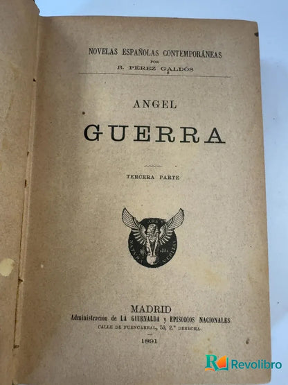 Foto 4 de Lote Ángel Guerra 2 tomos de B. Pérez Galdós, libro de segunda mano