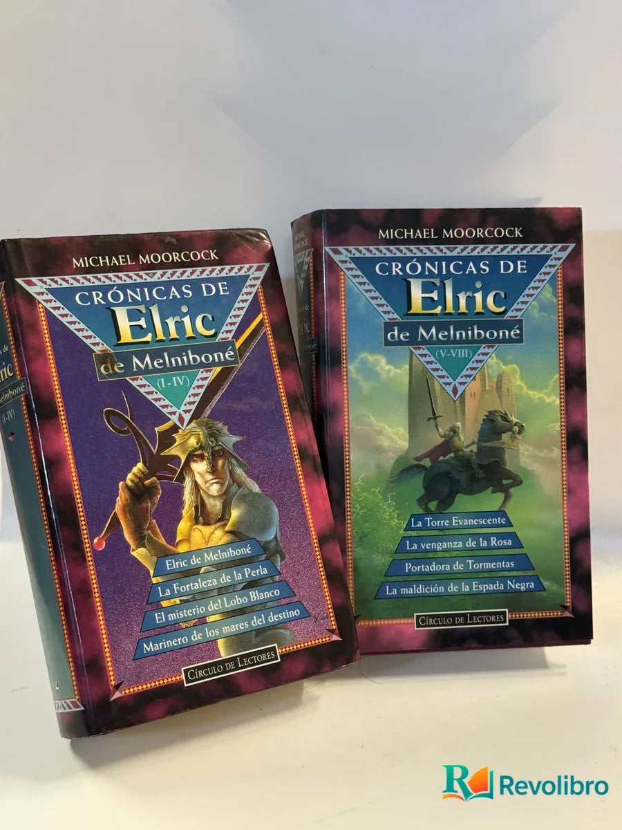 Portada de Lote Crónicas de Elric de Melniboné de Michael Moorcock, libro de segunda mano