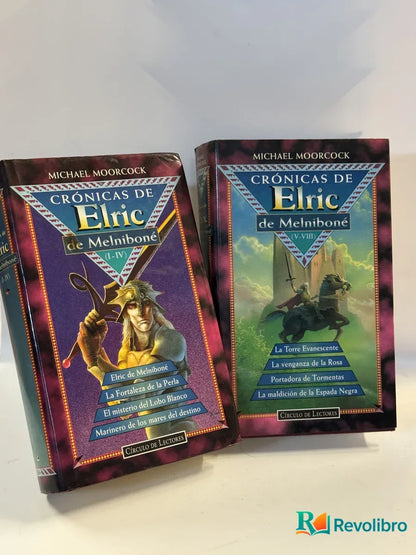 Portada de Lote Crónicas de Elric de Melniboné de Michael Moorcock, libro de segunda mano