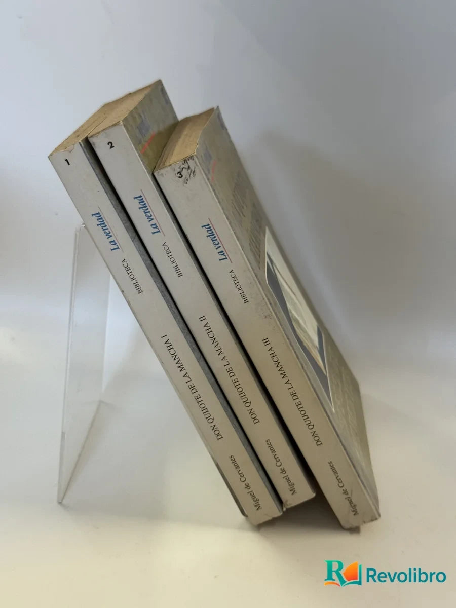 Foto 2 de Lote Don Quijote de la Mancha 3 tomos de Miguel de Cervantes, libro de segunda mano