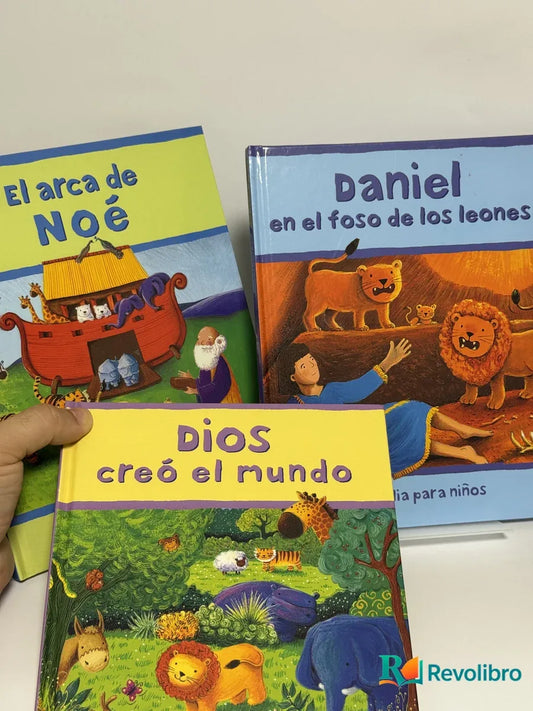 Portada de Lote El arca de Noé, dios creó el mundo y Daniel en el foso de los leones de no disponible, libro de segunda mano