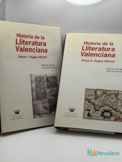 Portada de Lote Historia de la Literatura Valenciana 2 volúmenes de Artur Ahuir Alicia Palazon, libro de segunda mano