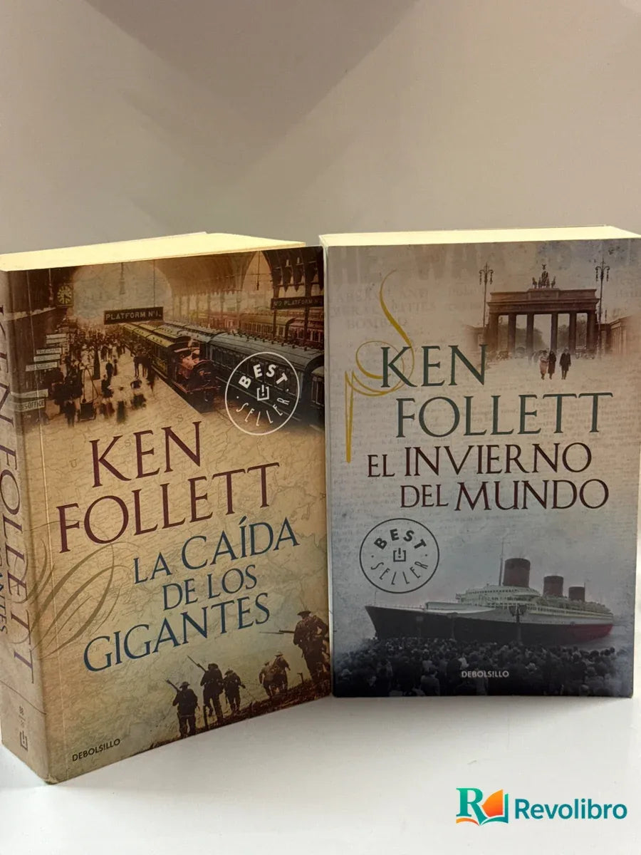Portada de Lote La Caída de los gigantes 2 tomos de Ken Follett, libro de segunda mano