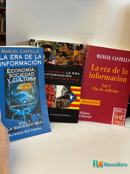 Portada de Lote La era de la información 3 libros de Manuel Castells, libro de segunda mano