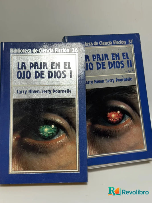 Portada de Lote La paja en el ojo de Dios 2 tomos de Larry Niven/Jerry Pournelle, libro de segunda mano