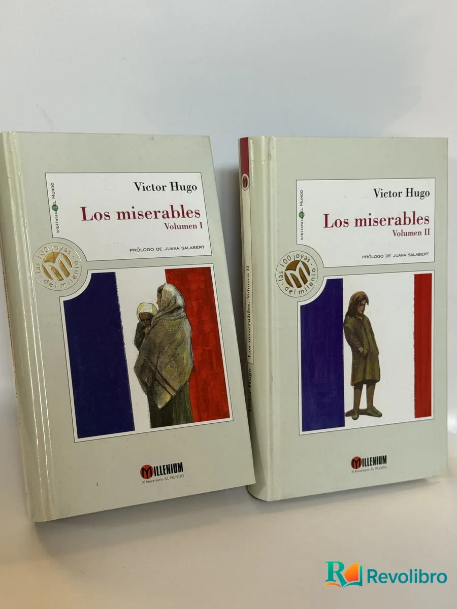 Portada de Lote Los miserables 2 volúmenes de Victor Hugo, libro de segunda mano