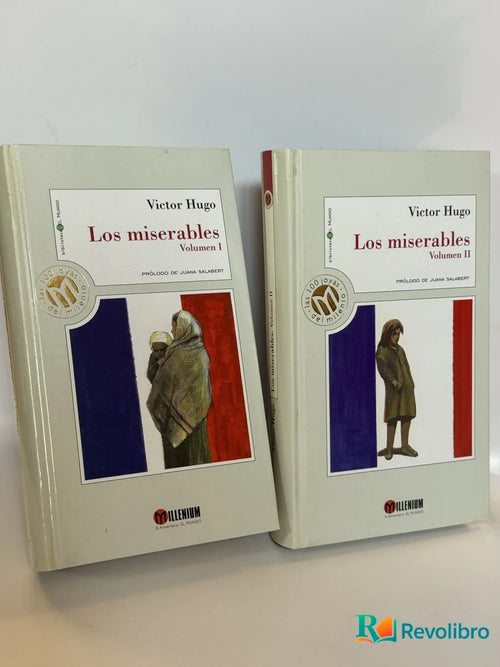 Portada de Lote Los miserables 2 volúmenes de Victor Hugo, libro de segunda mano