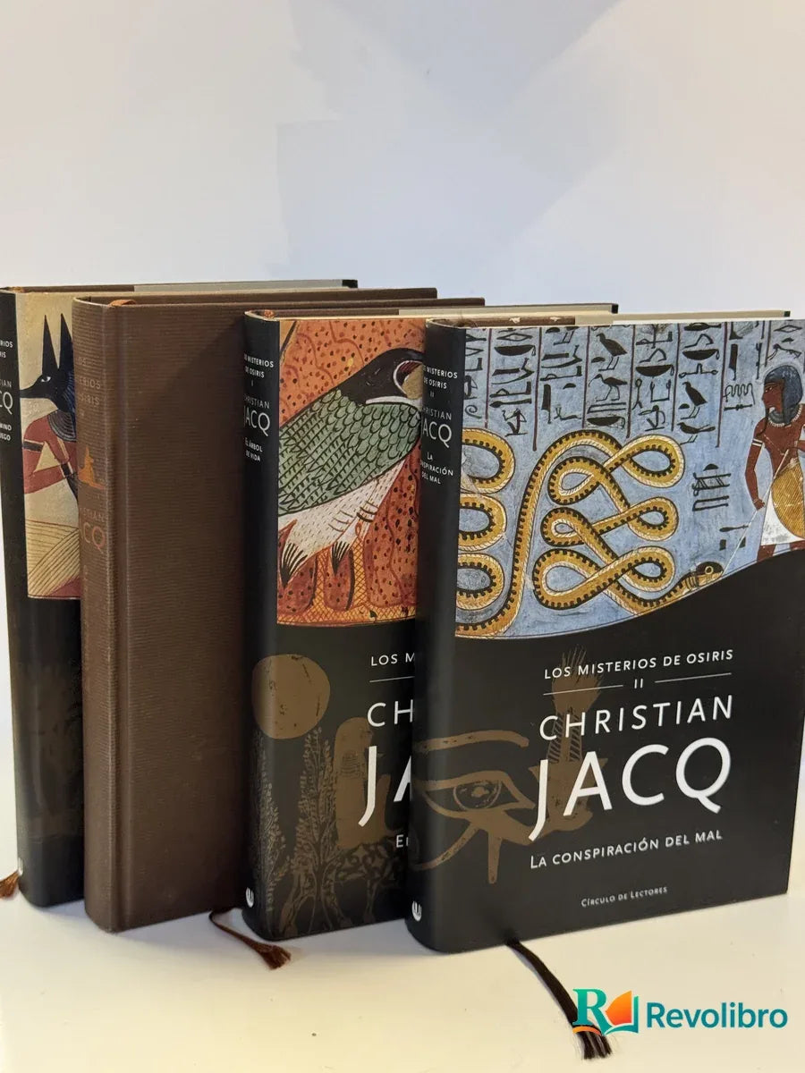 Portada de Lote Los misterios de Osiris 4 tomos de Christian Jacq, libro de segunda mano