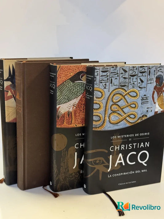 Portada de Lote Los misterios de Osiris 4 tomos de Christian Jacq, libro de segunda mano