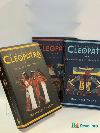 Portada de Lote Memorias de Cleopatra 3 tomos de Margaret George, libro de segunda mano