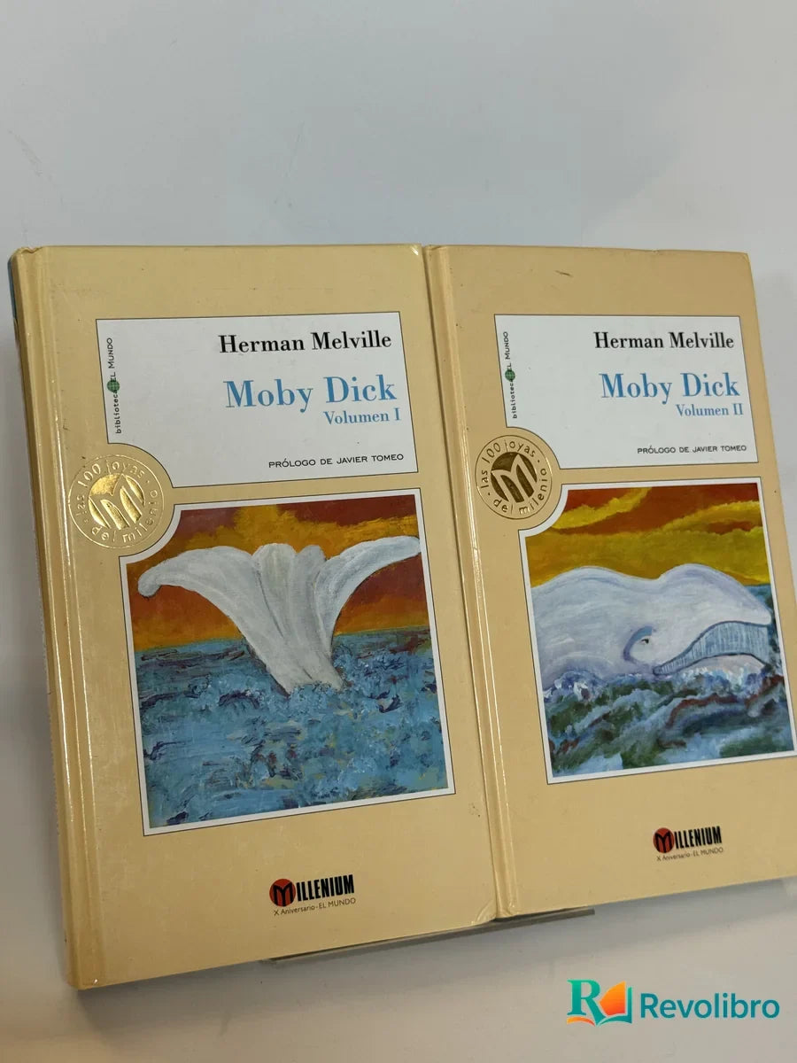 Portada de Lote Moby Dick 2 volúmenes de Herman Melville, libro de segunda mano