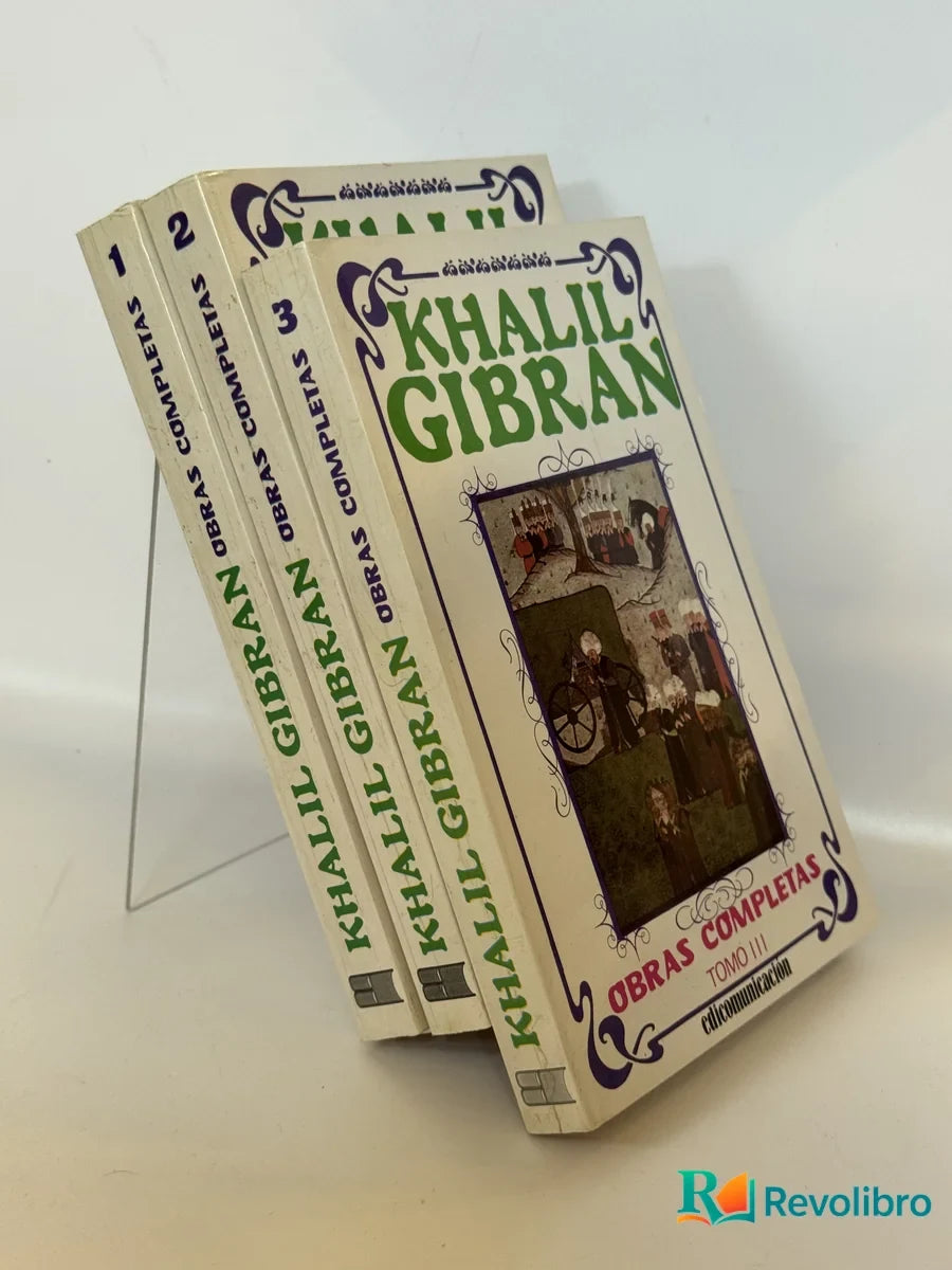 Portada de Lote Obras completas Khalil Gibran 3 volúmenes de Khalil Gibran, libro de segunda mano
