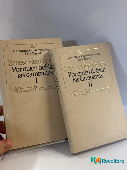 Portada de Lote Por quién doblan las campanas 2 tomos de Ernest Hemingway, libro de segunda mano