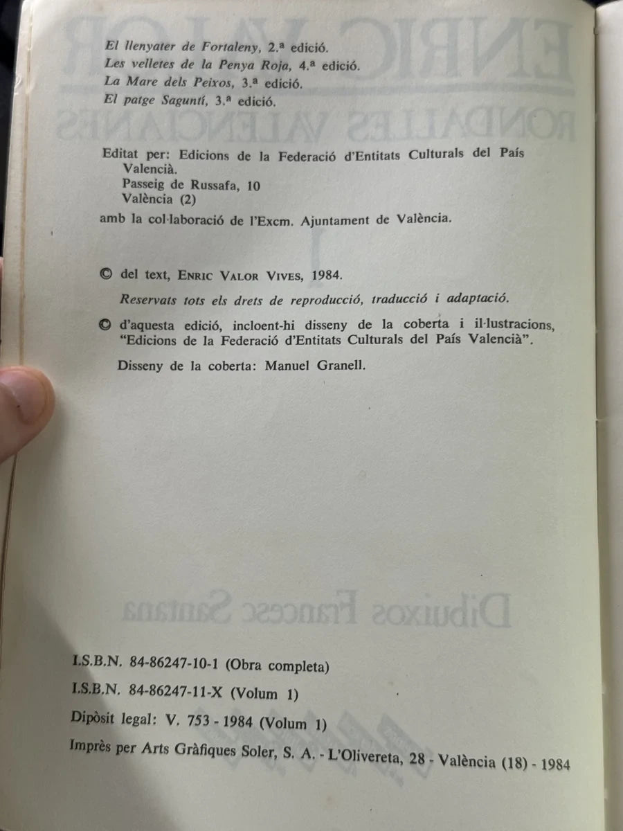 Foto 2 de Lote Rondalles valencianes de Enric Valor, libro de segunda mano