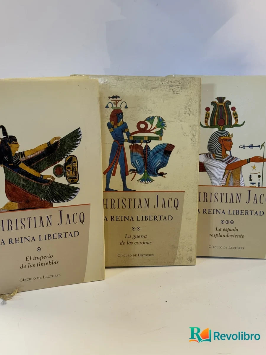 Portada de Lote Trilogía La Reina Libertad completa de Christian Jacq, libro de segunda mano