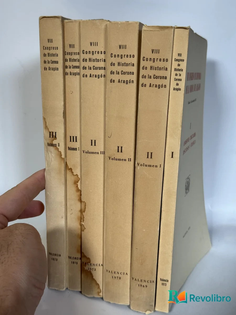 Foto 4 de Lote VIII Congreso de Historia de la Corona de Aragón 5 tomos de No disponible, libro de segunda mano