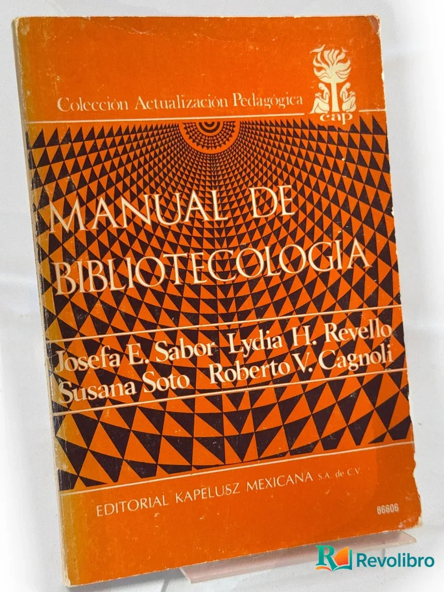 Portada de Manual de Bibliotecología de Josefa E. Sabor, libro de segunda mano