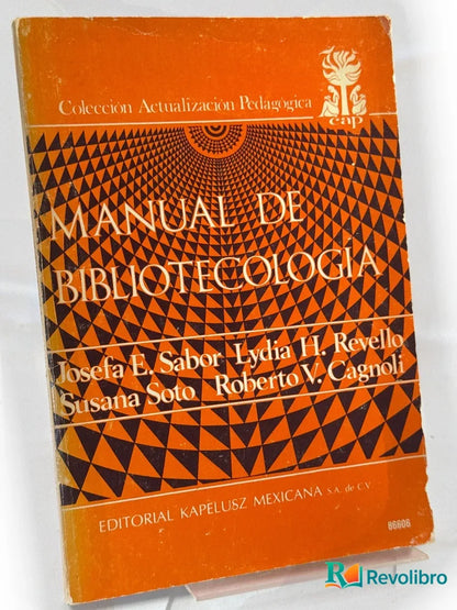 Portada de Manual de Bibliotecología de Josefa E. Sabor, libro de segunda mano