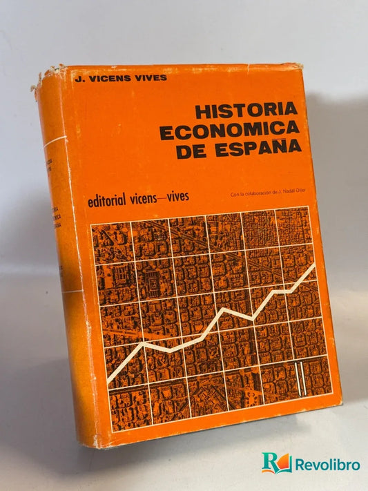 Portada de Manual de historia económica de España de Jaime Vicens Vives, libro de segunda mano