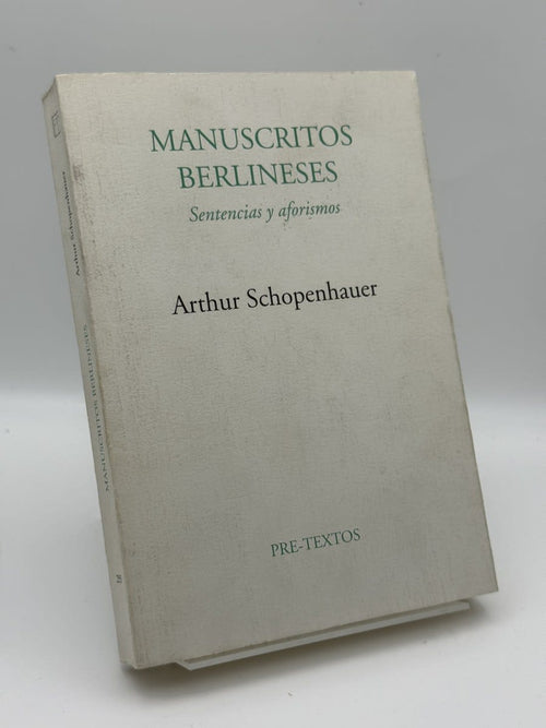 Portada de Manuscritos berlineses de Arthur Schopenhauer, libro de segunda mano