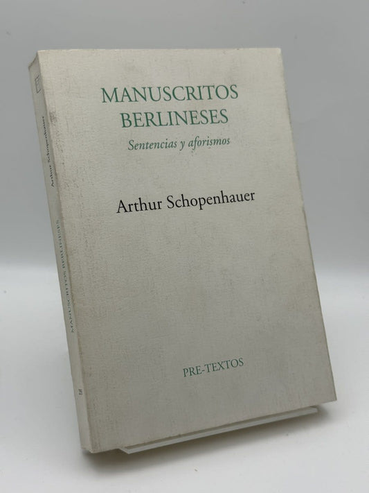Portada de Manuscritos berlineses de Arthur Schopenhauer, libro de segunda mano