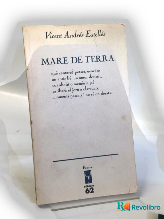 Portada de Mare de terra de Vicent Andrés Estellés, libro de segunda mano