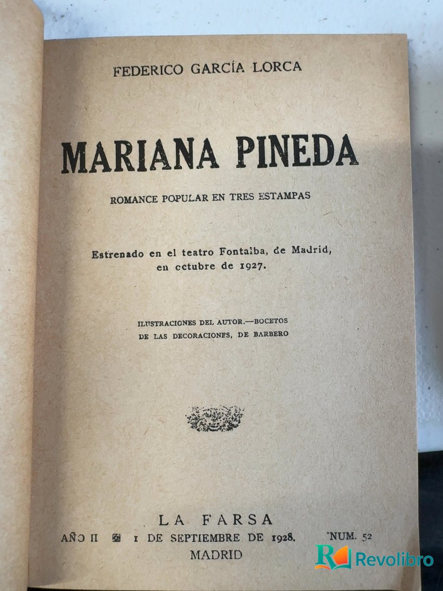 Foto 3 de Mariana Pineda - 1ª edición de Federico García Lorca, libro de segunda mano