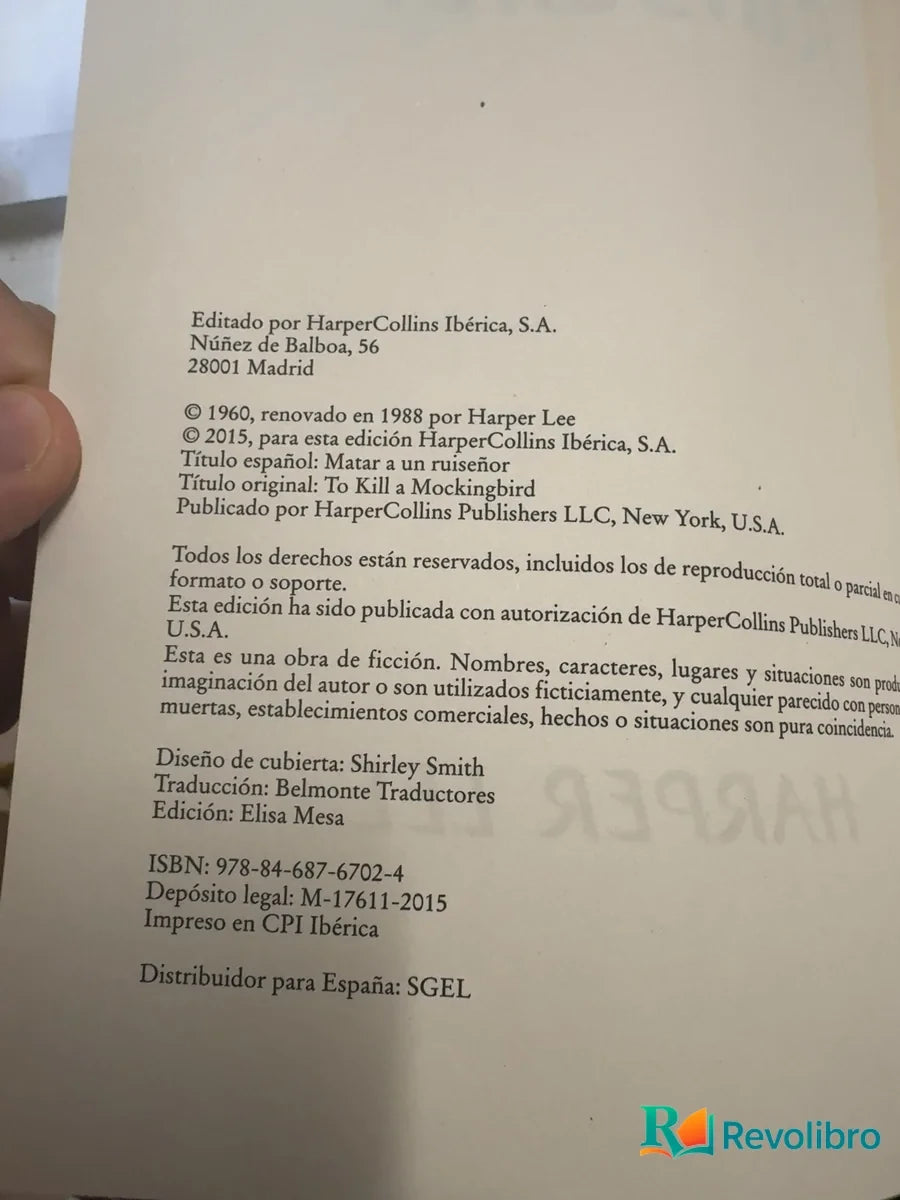 Foto 3 de Matar a un ruiseñor de Harper Lee, libro de segunda mano