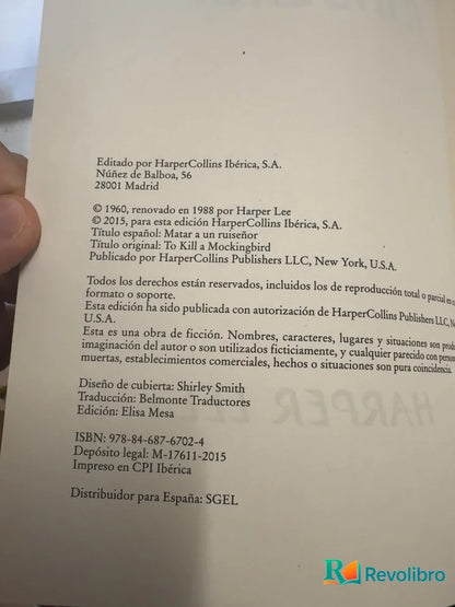 Foto 3 de Matar a un ruiseñor de Harper Lee, libro de segunda mano