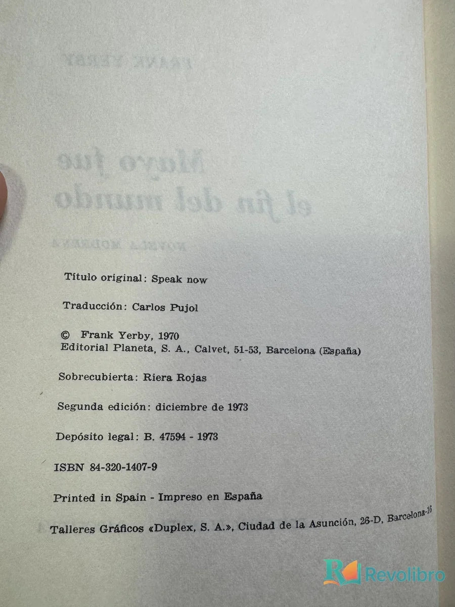 Foto 2 de Mayo fue el fin del mundo de Frank Yerby, libro de segunda mano