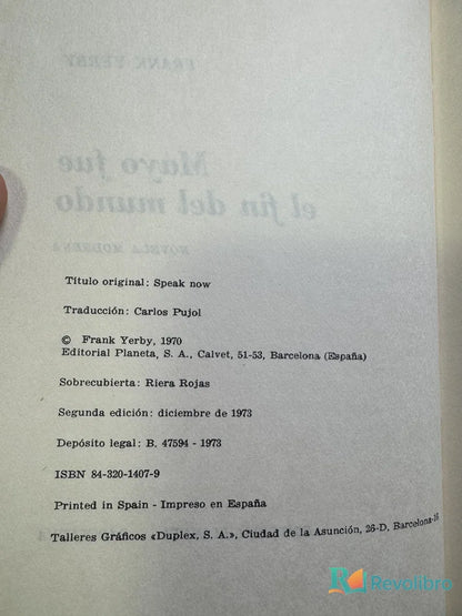 Foto 2 de Mayo fue el fin del mundo de Frank Yerby, libro de segunda mano