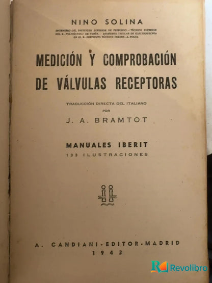 Foto 3 de Medición y comprobación de válvulas receptoras de Nino Solina, libro de segunda mano