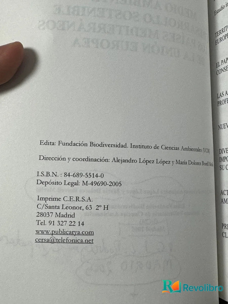Foto 2 de Medio Ambiente y Desarrollo Sostenible en los Países Mediterráneos de la Unión Europea de Alejandro López López y María Dolores Borrell Martín, libro de segunda mano